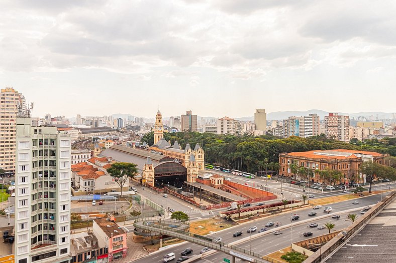 Studio com Piscina e Coworking - Frente ao metrô